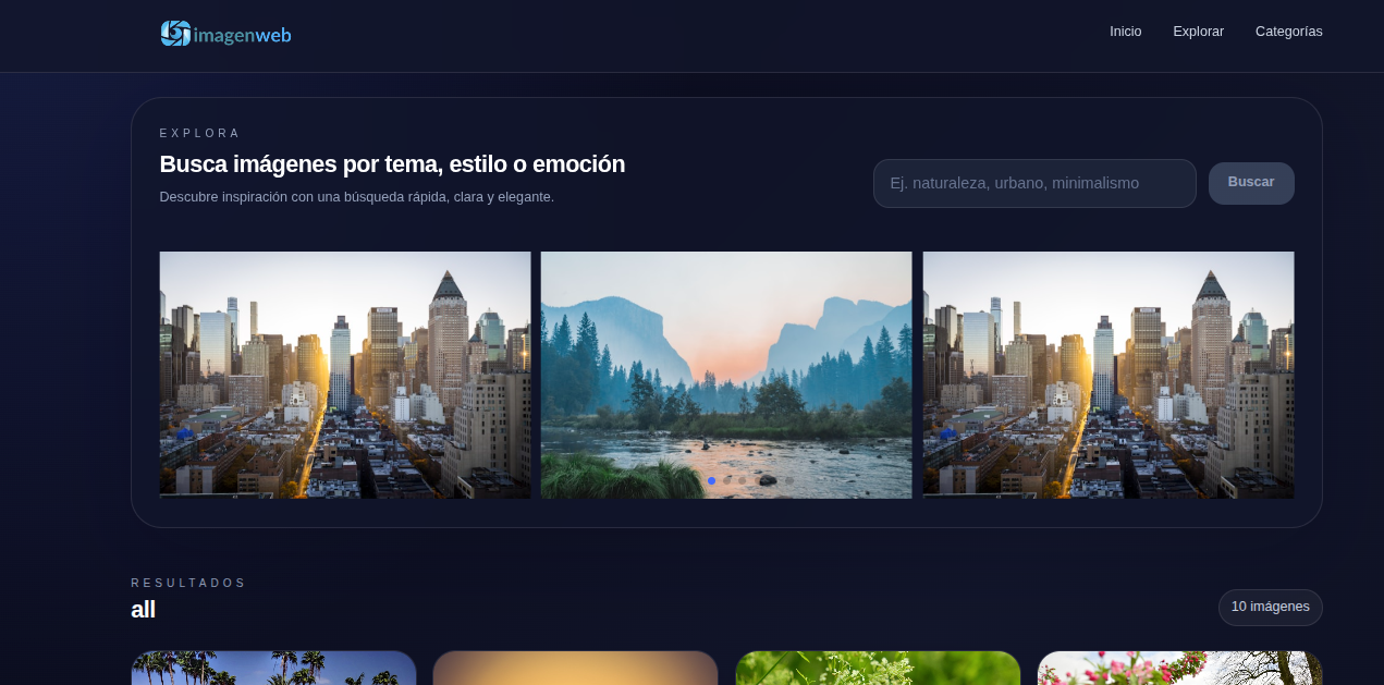 Galería de Imágenes - Filtros y Edición